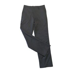 Oobe Men’s 30x32 Solid Black Flat Front Casual Straight Dress Pants (OB3022)